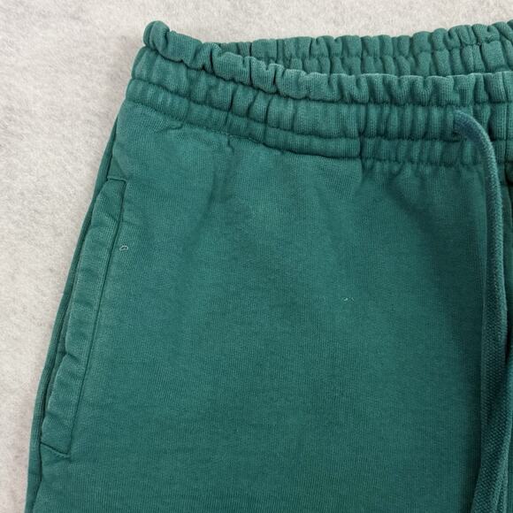 Civil Regime Redeemed Sweatpants Mens M Teal Green Cotton Embroidered Joggers - Picture 9 of 14